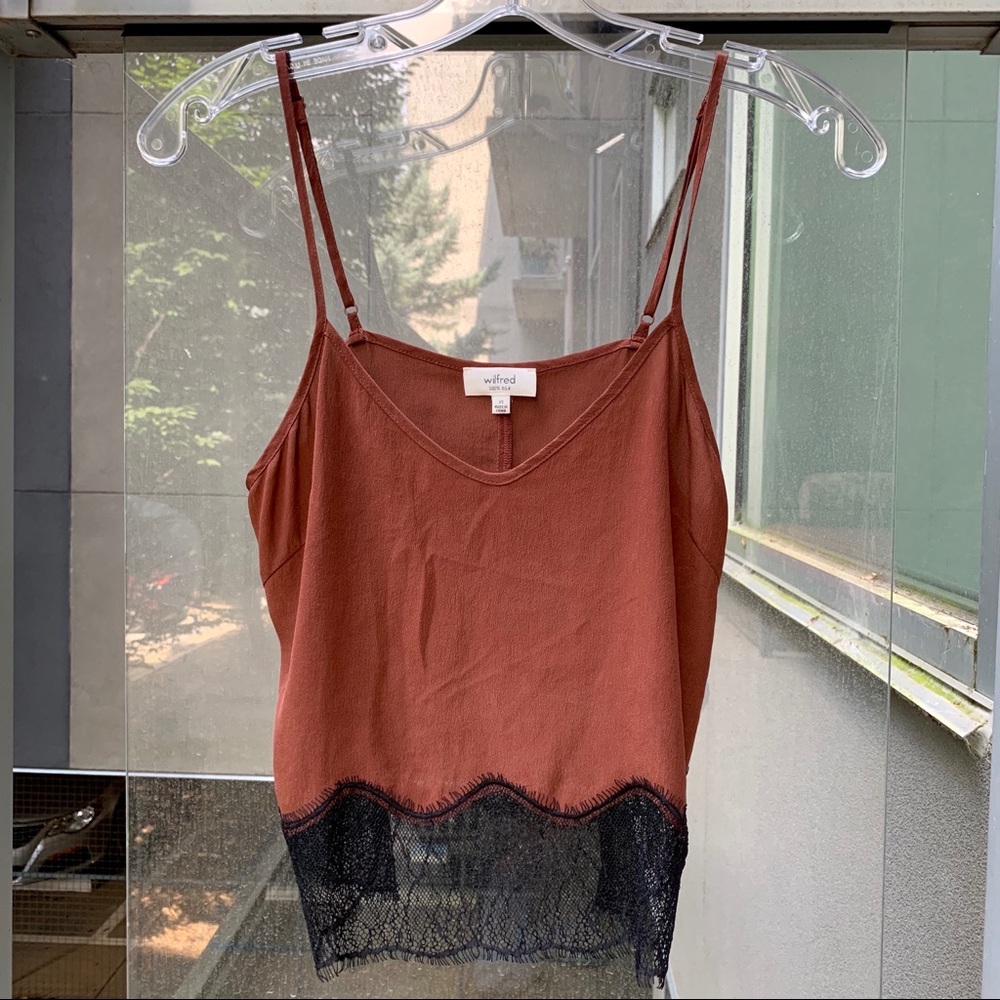 Aritzia Cropped Lace Tank